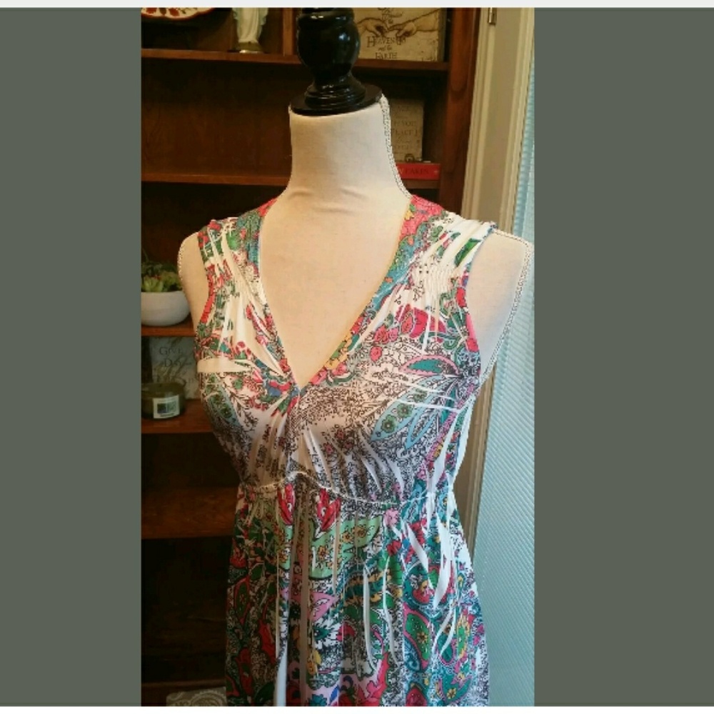 Soft Maxi Lace back V neck dress